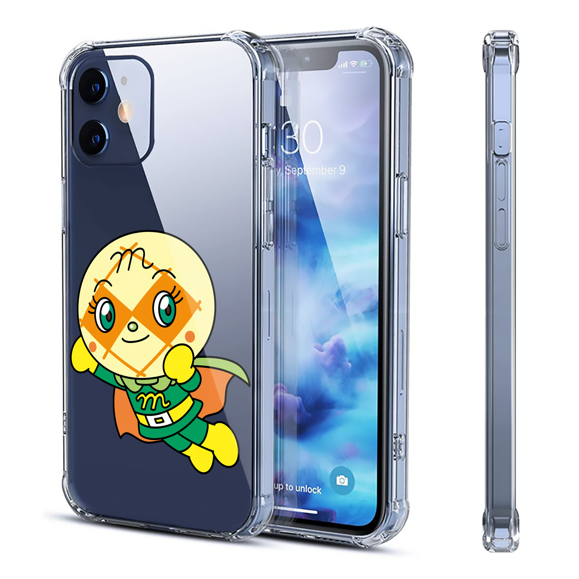 （画像用） アンパンマン Anpanman 【iPhone 12シリーズ対応】透明スマホケース（クリアソフトケース）